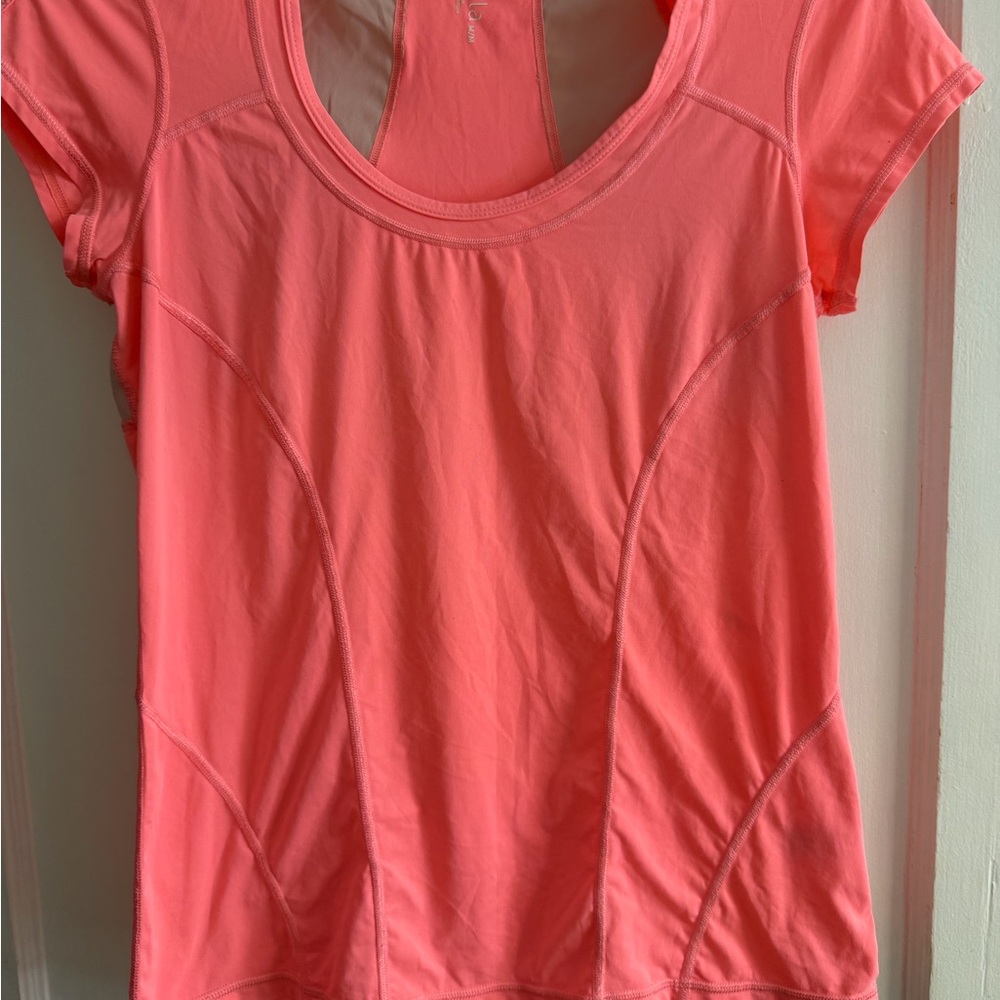 Zella by Nordstrom Neon Pink Short Sleeve Athletic Tee